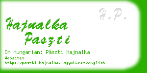 hajnalka paszti business card